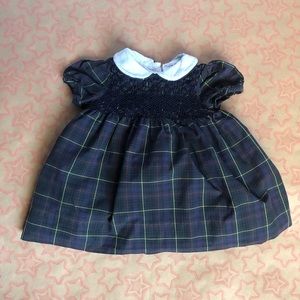 Ralph Lauren Baby Girl Tartan Ruffled Dress